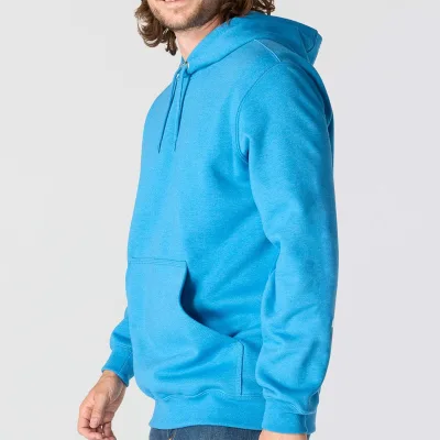 Fashionable Cotton Blend Hoodie with Contrast Stitching and Kangaroo Pocket for Daily Men's Hoodie