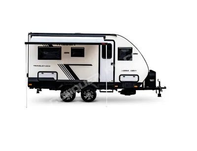Hot Sale Toy Hauler Camper Trailer with caravan Awning and Mobile Toilets