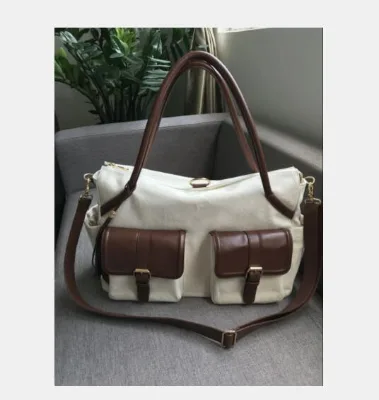 Durable Canvas Diaper Tote Bag Baby Bags Fashionable Mothers Handbags Bag