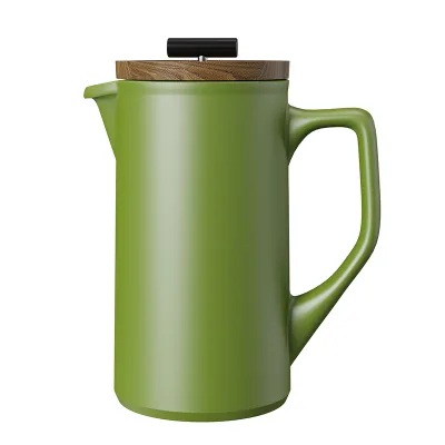 DHPO High-Fired Ceramic French Press High-Quality Porcelain French Coffee Press Maker Portable Coffee Pot with 304 SLS Filter