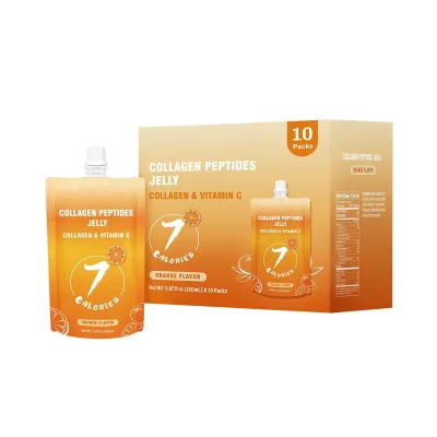 Hot Sell Marine Collagen Peptide Supplement Zero Fat Collagen Peptide Orange Flavor Jelly Drink Instant Low Sugar Fruit Jelly
