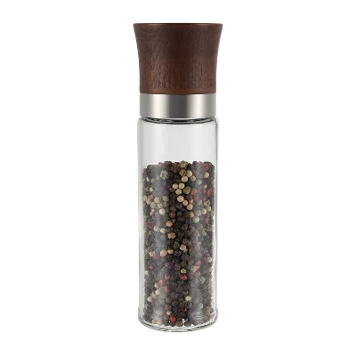 Kitchenware Pepper Mill Grinder Seasoning Spice and Herb Mills Wooden Manual Salt and Pepper Grinder Mill