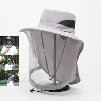 Quick-Dry Outdoor Accessory Men's & Women's Beekeeping Mesh Mosquito-Proof Hat with Net for Outdoor Activities