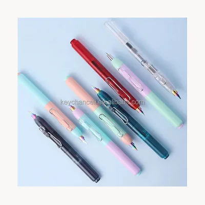Office School Student Writing Supplies New Arrival Special Style Press Plastic Resin Fountain Pens Without Pen Caps