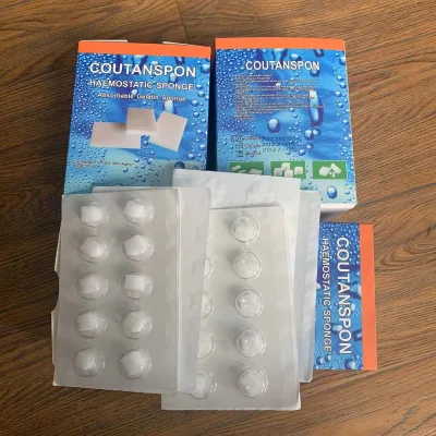 Hospital Clinic Surgical Hemostatic Sponge Medical Absorbable Hemostatic Gelatin Sponges Individual Sterile