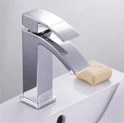 Single Handle Modern Single Hole Chrome Bathroom Faucet Brass Body Ceramic Valve Deck Quiet Aerator Smooth Living Room Bedroom