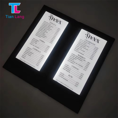 High Quality LED Display Price List Menu 2 Panel 2 Light View LED Illuminated Menu