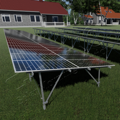 Solar Ground Power Plant with Strong Foundation