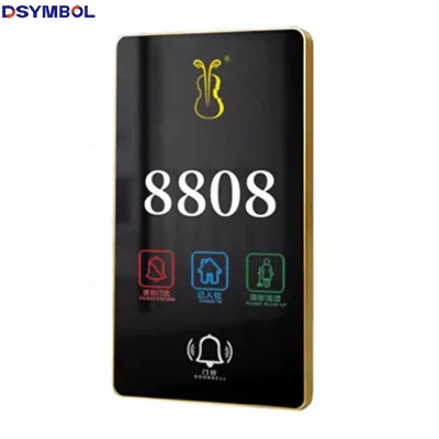 2025NewDsymbol Customized Hotel Apartment Guestroom Doorbell System With DND Welcome Electronic Smart Door Plate LED Room Number