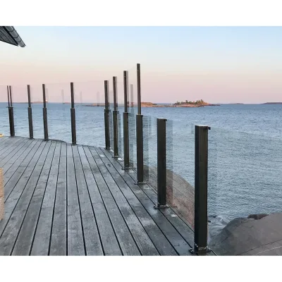 Manuel Sliding Railing System Aluminum Retractable Windbreaker Sliding Glass Fence Balustrade for Restaurants