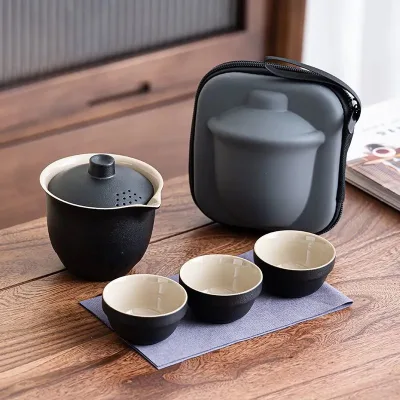 Customizable logo Tea Set, Teapot, Tea Can, Teacup, Portable Tea Set with Travel Bag