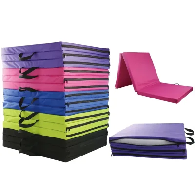 Three-fold Folding Exercise Mat with Sponge Filling Fitness Training Mat for Sit-up and Gymnastics