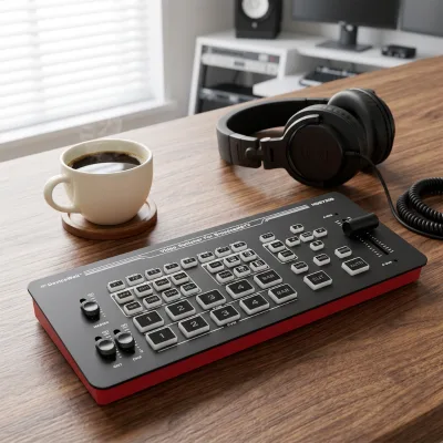 Broadcast TV Switcher 5-Channel PIP T-Bar Luma Key Chrom Key Recording Broadcasting Equipment DeviceWell HDS7305