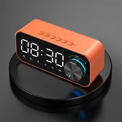 Multiple Mode BT Clock Radio with Wireless Charger Speaker and Self-defined Dual Alarm Clock Radio Uninterruptible Power