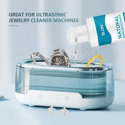 ELON Brand Factory Custom Logo 250ml 100% Natural Jewelry Cleaning Liquid for Ultrasonic Cleaner Environmental Materials RoHS