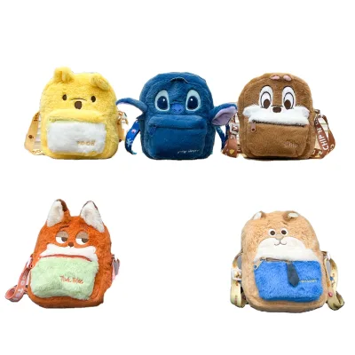 New Crazy Nick Fox-shaped Plush Backpack From Animal City Series Cute for Outdoor Use Paired Doll-like Accessory