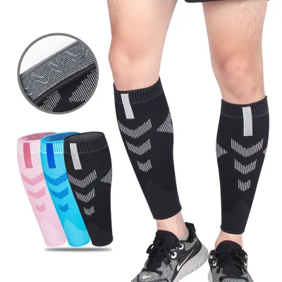 HWC-0197#High Quality Compression Calf Support Brace Shin Sleeve Knitted Football Leg Sleeves Socks