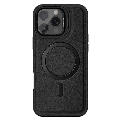 Luxury Business Retro Leather Magnetic Shockproof Pu case for iphone 13 14 15 16 Pro Max with Camera Stand