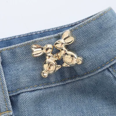 PDANY Tighten Waist Adjustment Instant Button Pins Pants Detachable Decorative Waist Buckles Adjustable Rabbit Button