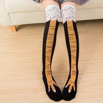 Nice Daisy Fast Food Sushi Chicken Leg Wine Polyester Socks With Box Men Cycling Basketball Embroidery Cushion Support Socks