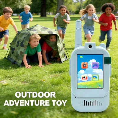Walkie Talkies for Kids Pack of 2 Rechargeable Long Range Two Way Radios Toys Outdoor Adventure Camping Hiking with Pink Blue