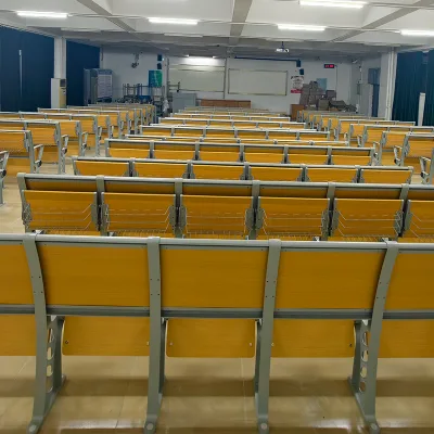 Stable Fixed Linked Lecture Hall Student Furniture Frame Wire Book Rack Step Classroom Combined Desk and Chair
