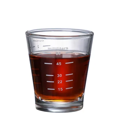 Espresso Coffee Double-mouthed Ounce Cup 70ml Small Best Glass Measuring Cup