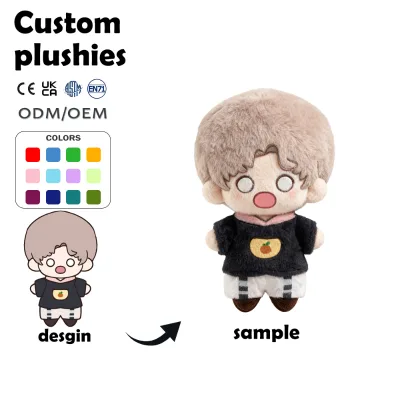 Custom Plushie Doll Kpop Idol Character Plush Handmade Soft Plush Toy OEM Celebrity Gift Doll Factory