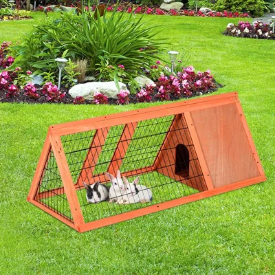 Hot Selling Solid Wood Outdoor Summer Tunnel Indoor Breeding Special Rabbit Cage with Button Closure Pet House Bunnies