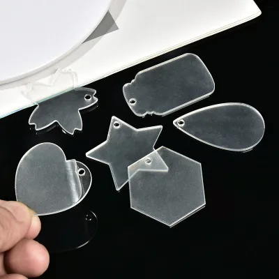 Acrylic Guka Tag DIY Handmade Plate Accessories Kit Round Cream Glue Keychain Material Creative Paste Toys