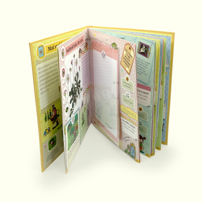 Hardcover Book With Cards for Kids, Herbarium Interactive Book , Activity Board Child Book Printing