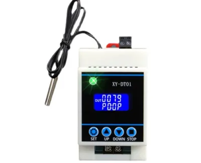 XY-DT01 Auto Constant Temperature Controller 12V 24V NTC 10K Probe Sensor DIN Rail Thermostat 30A Relay Output Support