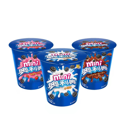 Wholesale Cookies Mini Cup 55g Cookies Original Chocolate Flavor Strawberry Sandwich Biscuits 55g Sweet Wafer Snacks