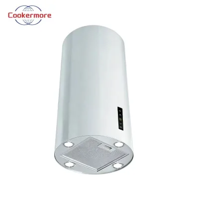 Modern Black Cylinder Island Ceiling Mount Powerful Extraction LED Lighting OEM Customization Open Kitchen Household Outdoor