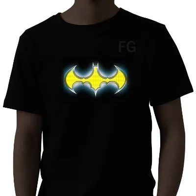 High Quality New Arrival El Sound Active Shirt Led Glowing T-shirt