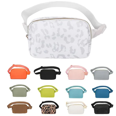 Fashionable Outdoor Running Waist Bag Oxford Waterproof Sports Crossbody Chest Bag with Zipper Closure for Men and Women