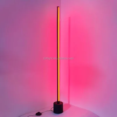 Hot Selling Northern Europe Simple RGB Corner Floor Lamp With Remote Control for Home Hotel Bar