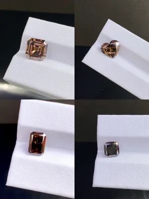 Fancy Shape Heart Asscher Radiant Cushion Fancy Dark Brown for Lab Diamond for Jewelry Making