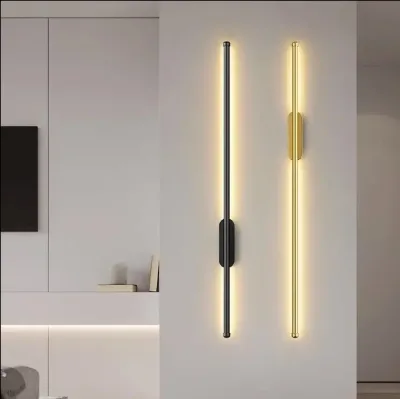 Modern and Minimalist Living Room Led Strip Tubular Decoration Wall Lamp Simple Bed Front Wall Lamp