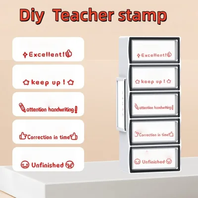 5-in-1 Teacher Comment Stamps for Homework Marking & Grading Encouragement