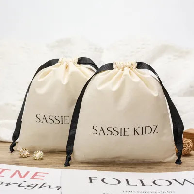 Small Cotton Pouch Pouch Bag Cotton Muslin Jewelry Bag Cotton Canvas Jewelry Pouch