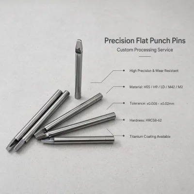 Flat Position Punch Pin Tool Steel Mold Punch for Fastener Cold Heading Die Custom Titanium Coated Available