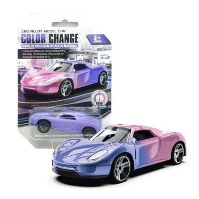 1:60 Alloy Friction Car Toys Kids Static Die Cast Vehicles Collectible Model Car Toys Color-changing Racing Car