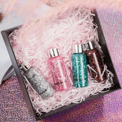 HANDAIYAN Wholesale Sequins Shiny Stage Performance Vegan Body Glitter Gel Makeup Cream Eye Shadow Face Cosmetic