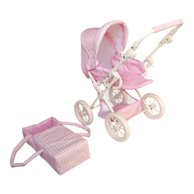 Luxury Doll Pram with Soft Carrycot Plastic & Foam Materials EN71 Certified