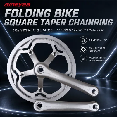 50T Square Taper Folding Bike Crankset Aluminum Alloy Chain Guard 170mm for BMX/ROAD CRUISERS OEM Wholesale