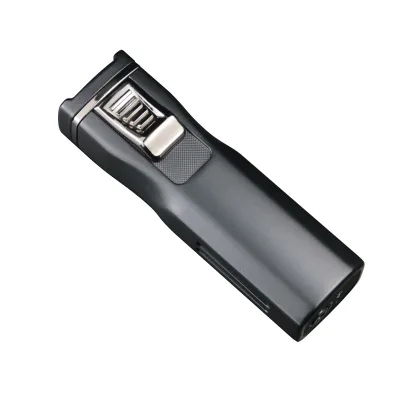 Double-Flame Direct-Pull Ignition Gas Butane Lighter Metal Windproof Cigar Moxibustion Igniter Visible Fuel Window Refillable