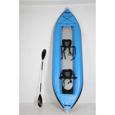 Factory Customized Fishing Rowing 2 Person Canoe Boat Pedal Drop Stitch Inflatable Kayak