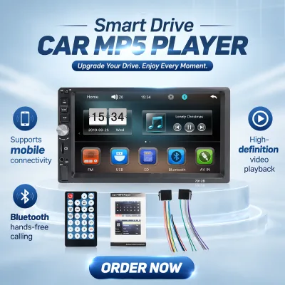 7-Inch Large Screen Car MP5 Player Android Auto 1 Year Card U Disk CarPlay Interconnection HD Reversing Image All-in-One Machine