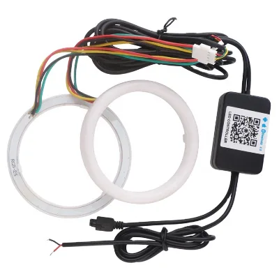 Lkt APP Universal Led Halo Ring Full Circle RGB Color Led 5050 Angel Eyes With the Remote Control 60 70 80 90 100 110 120MM